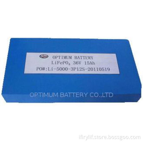 36v 15ah LiFePo4 Battery Pack Electric Bike Lithium Batteri